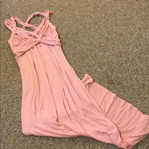 Light pink maternity dress
